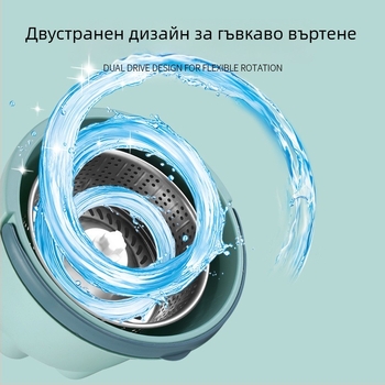 Удебелен кофа за моп за домакинство, безконтактно измиване, въртящ се моп с една кофа