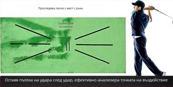 Голф тренировъчна подложка, 6 мм, за вътрешна употреба, размер 60×30 см, Run Hard