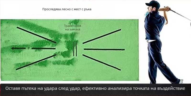 Голф тренировъчна подложка, 6 мм, за вътрешна употреба, размер 60×30 см, Run Hard
