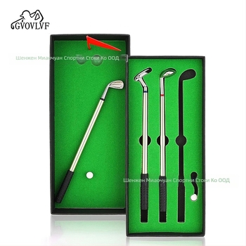 Подаръчен комплект за мини голф: писалка с форма на клуб и гел писалка