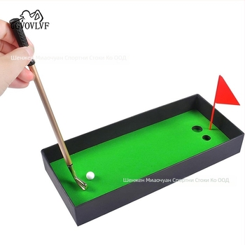 Подаръчен комплект за мини голф: писалка с форма на клуб и гел писалка