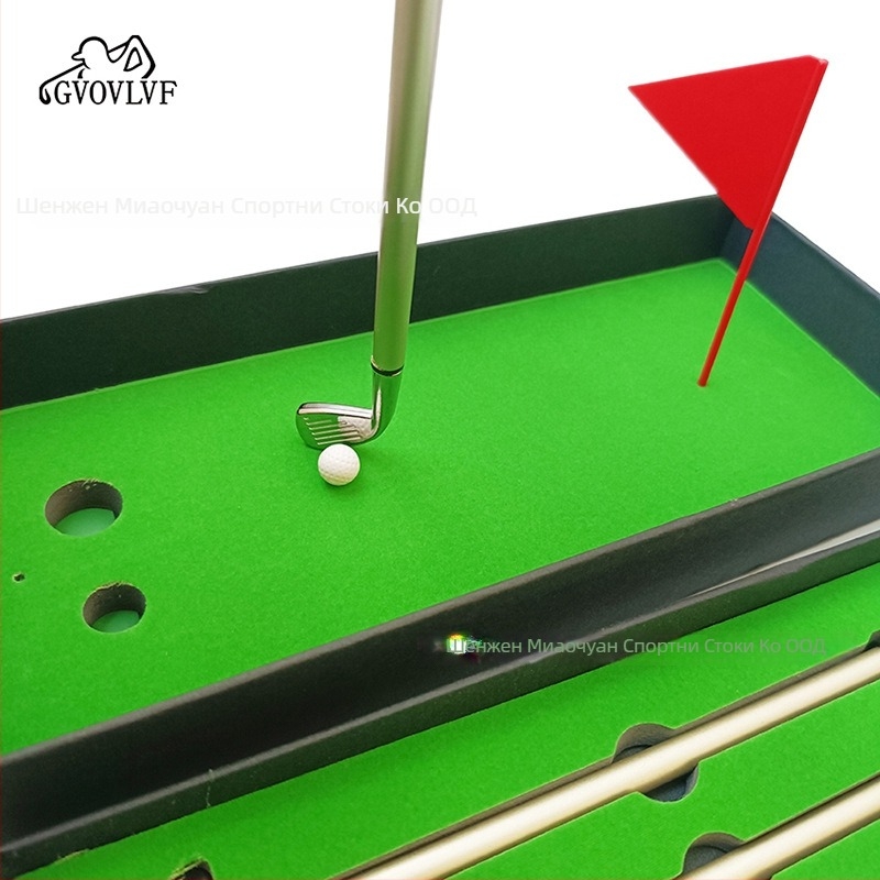 Подаръчен комплект за мини голф: писалка с форма на клуб и гел писалка