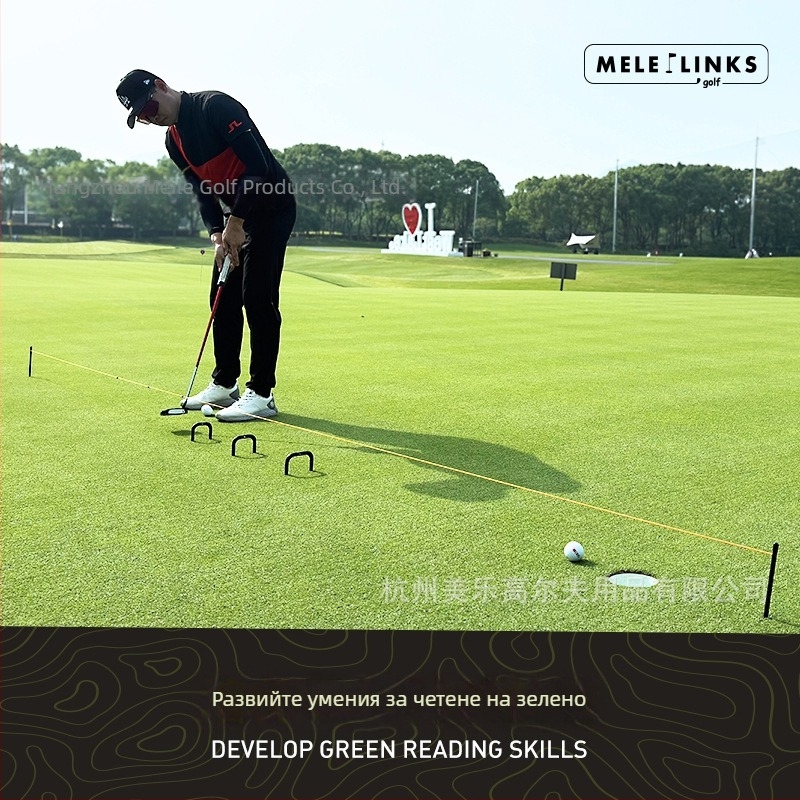 MELELINKS Голф тренировъчен инструмент за поставяне с калибрационен шнур