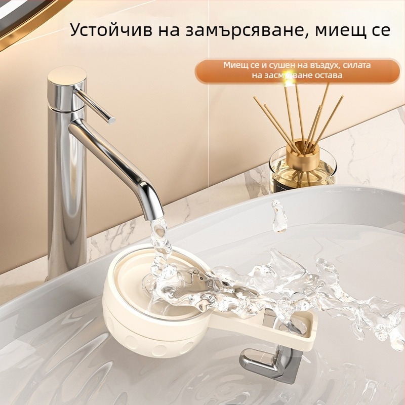 Силна вакуумна кука за баня, въртяща се, без пробиване, за съхранение