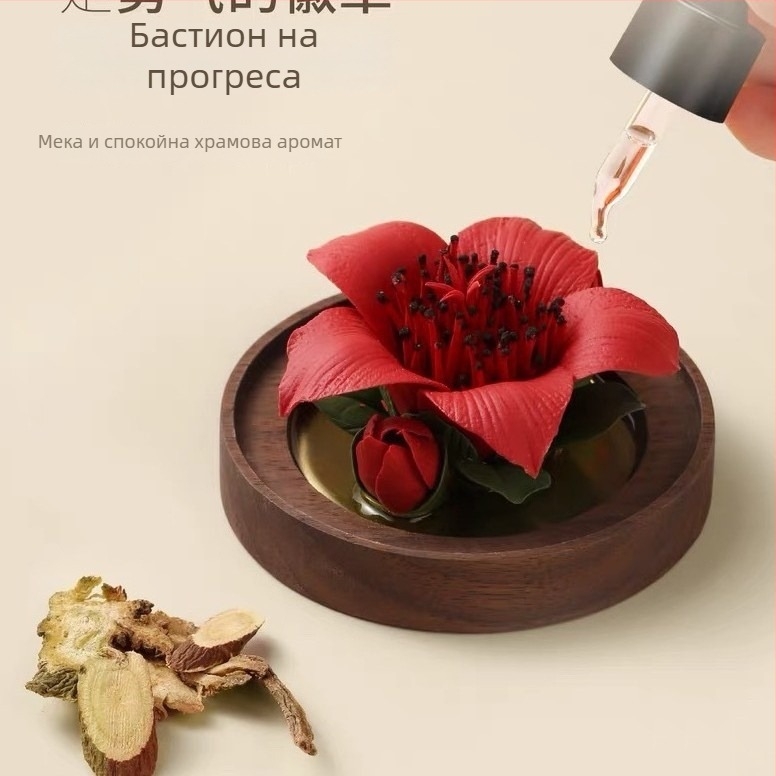 Ръчно оформена керамична жасминова арома-декорация за дом и офис