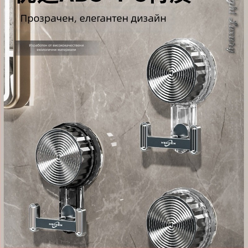 Луксозна стенна двойна кука за баня и кухня – за кърпи, ключове и врати, без пробиване, електроплатирана