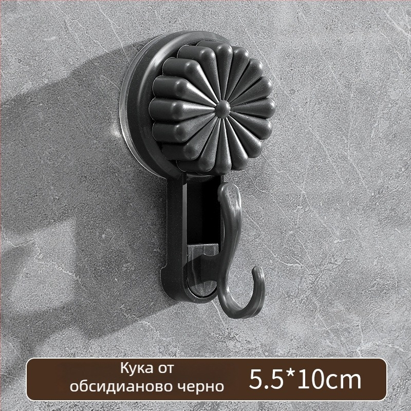Вакуумна закачалка със силно всмукване — за дрехи, чанти и ключове; без пробиване; капацитет до 1 кг; модерен минималистичен дизайн