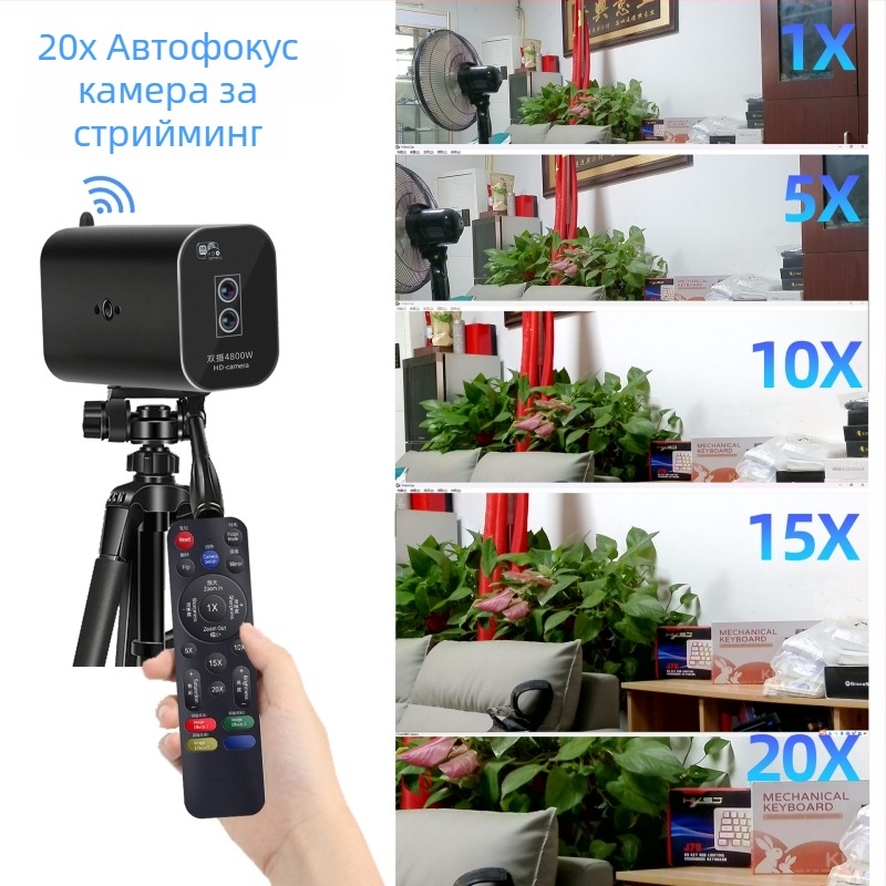 X9 HD специализирана камера за стрийминг, алуминиев корпус, 20x оптично увеличение, 60 Hz, за различни лайв сцени