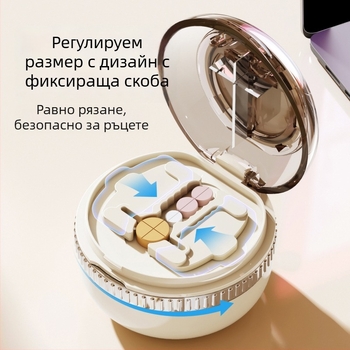 Кутия за таблетки с прецизен разделител, преносима стоманена кутия за лекарства с 3 отделения