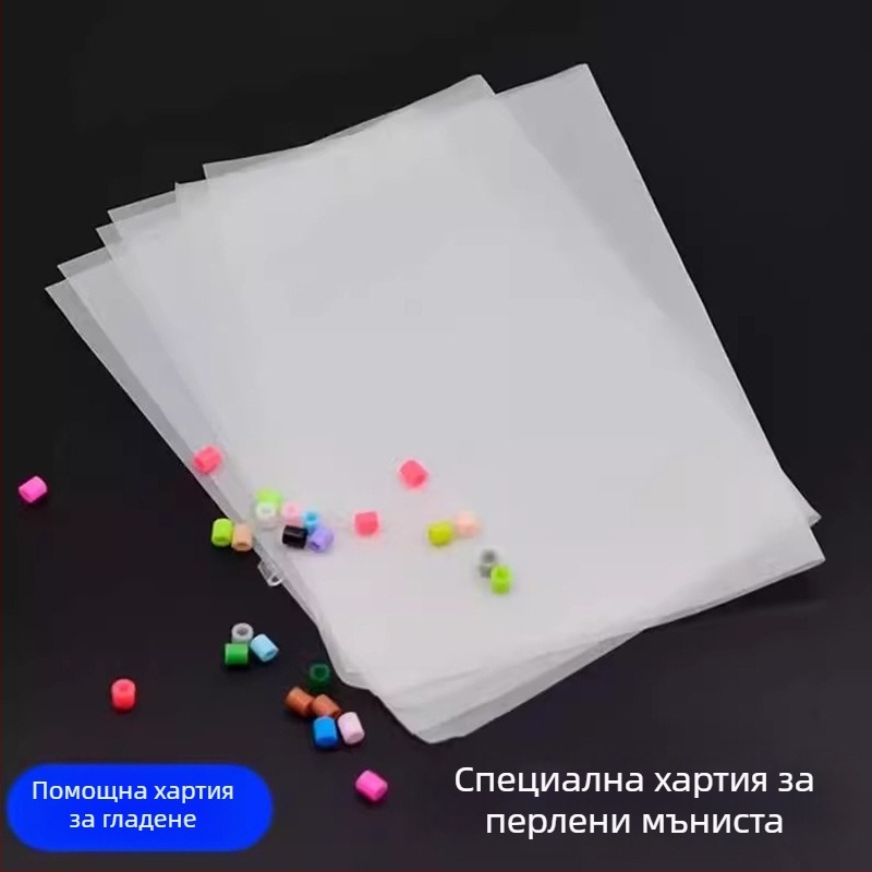 Прозрачна термоустойчива хартия за гладене за DIY апликации с кристали; творчески ръчно изработки, хартия за печене и инструменти за мъниста