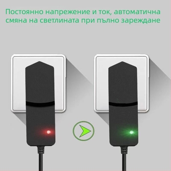 Зарядно за литиева батерия 12.6V за 12V инструменти, DC 5.5×2.5 mm, универсално