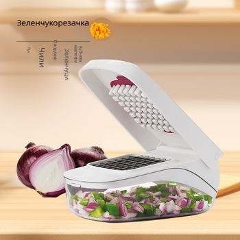 Мултифункционален резач за плодове и чушки, нарязвач за зеленчуци и лук, кухненски прибор с множество функции, нарязвач за картофи на кубчета