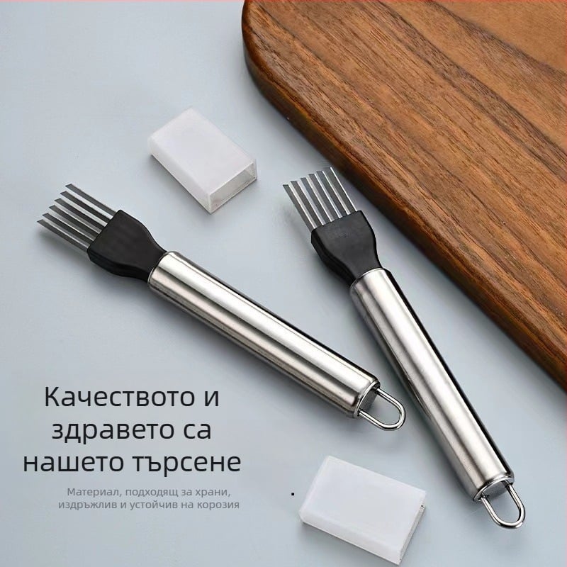 Неръждаем нож за лук и зелени луковици и ренде – многофункционален кухненски инструмент