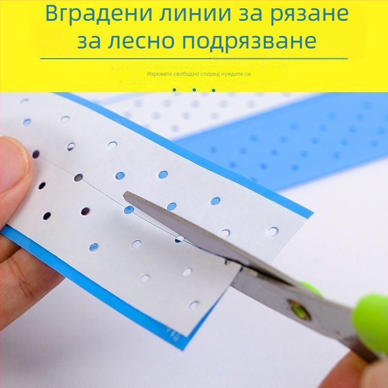 Перфорирана дишаща двустранна лента за перуки, дълга синя лепяща лента, водоустойчива, потоустойчива, висока адхезия, син лепилен филм