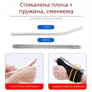 Защитник на китката с фиксиращ пръст и палец за навяхване на сухожилието, ръкавица за защита при използване на мишка