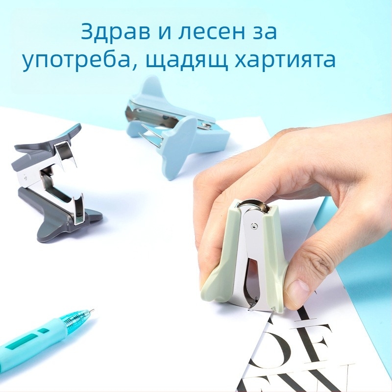 Deli TA780 Ръчен изваждач за щипки (степлер), здрав и безопасен за хартия, офисен инструмент, Зелен/Сив