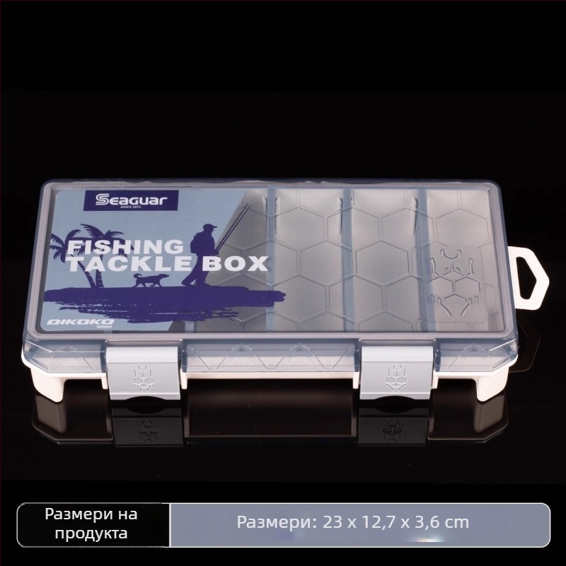 Seaguar Sig Luya 24-слотова риболовна кутия, мултифункционално съхранение на примамки, голям капацитет