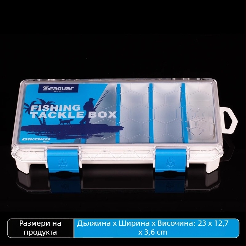 Seaguar Sig Luya 24-слотова риболовна кутия, мултифункционално съхранение на примамки, голям капацитет