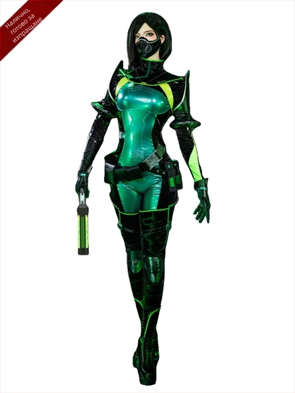 Косплей костюм на Viper за женски персонаж от 2D игра, полиестер