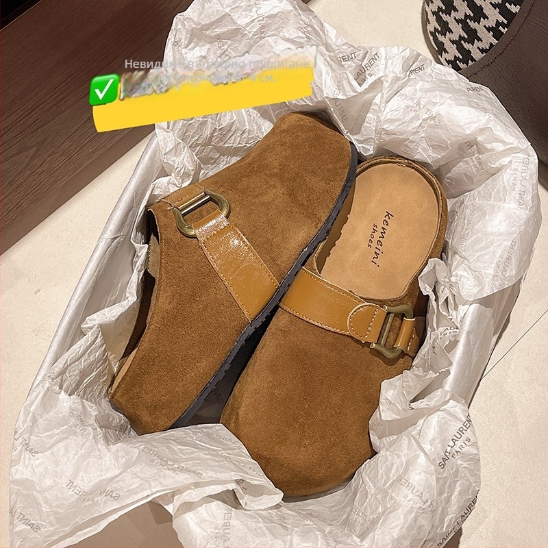 2686 Женски обувки в стил Birkenstock, с дебела подметка и затворен нос, пролет 2025