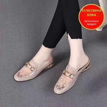 Женски лофери с мрежест дизайн и прорези, slip-on, нисък ток, лято 2024