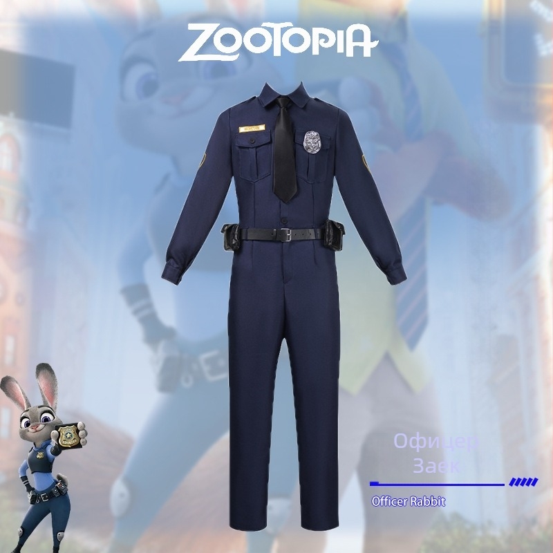 Zootopia косплей комплект: полицейски униформи Джуди Хопс и Ник Уайлд за Хелоуин