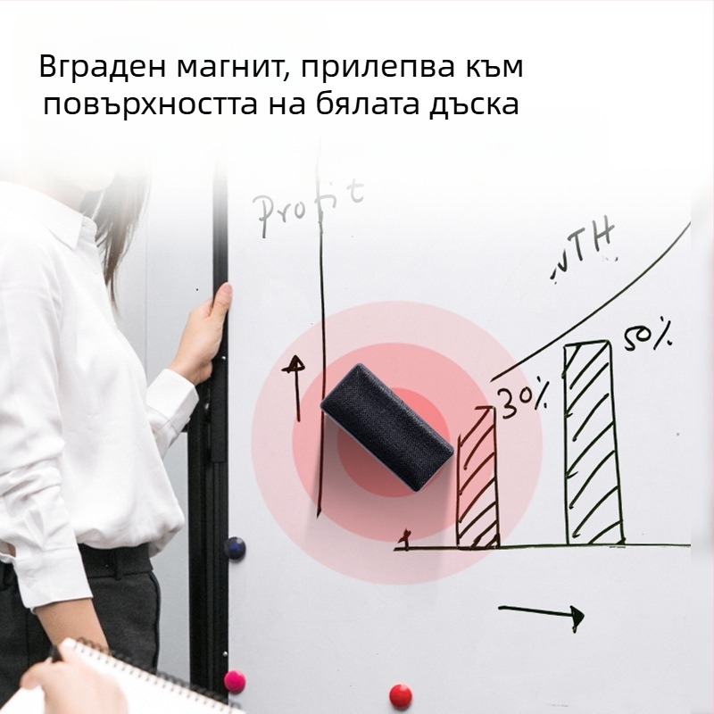 Deli 7837 Магнитна изтривалка за бяла дъска с фетрова кърпа