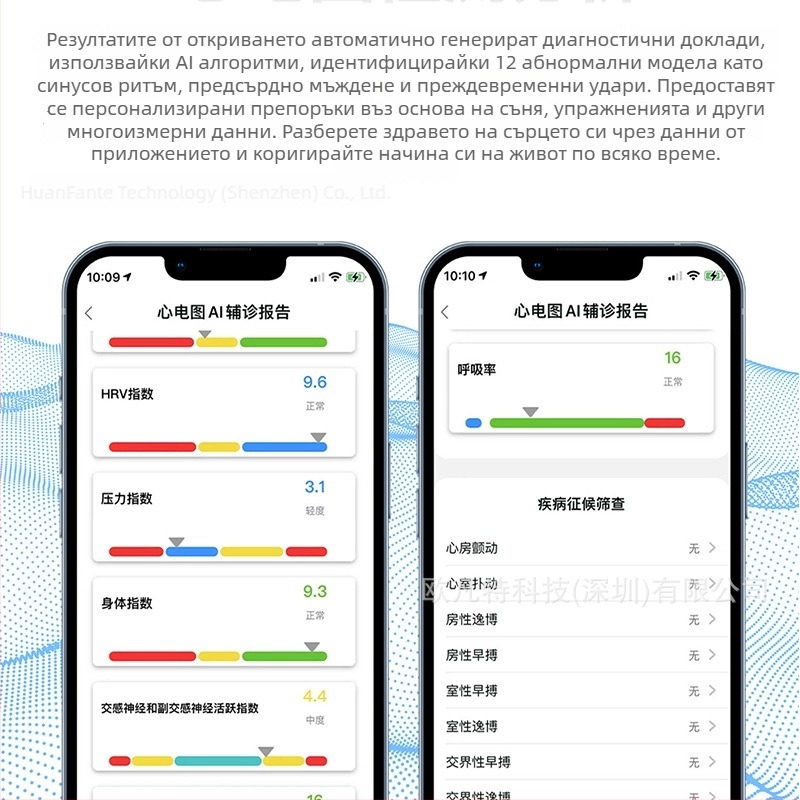 Умен здравен пръстен с измерване на кислород в кръвта, кръвна захар, кръвно налягане, ЕКГ, сърдечен ритъм, телесна температура, мониторинг на съня и активността