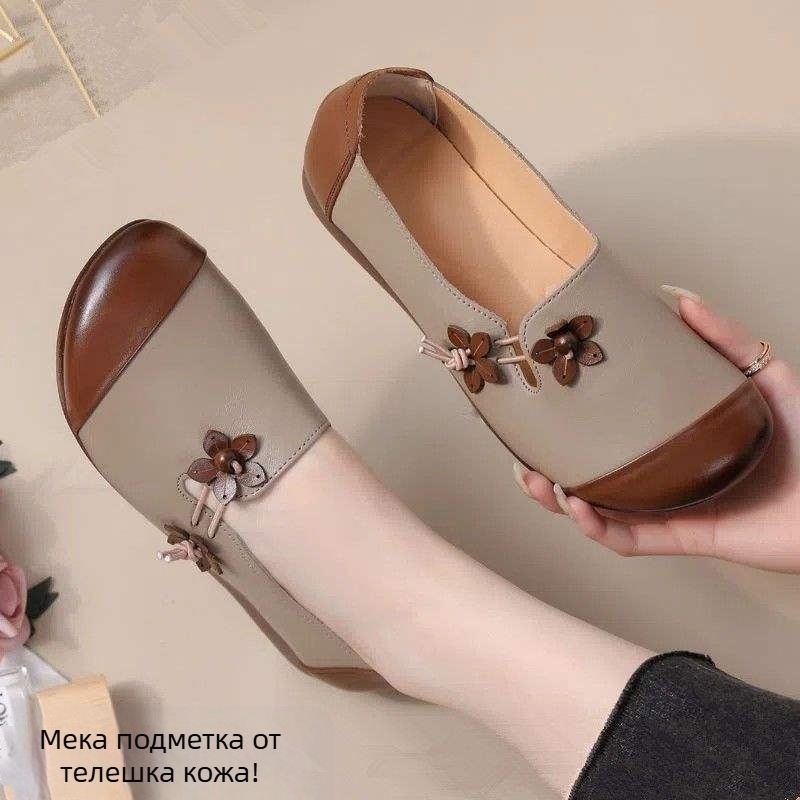 Дамски лоуфъри с мека подметка, без ток, удобни за работа, лесни за обуване, стилни за пролет и есен