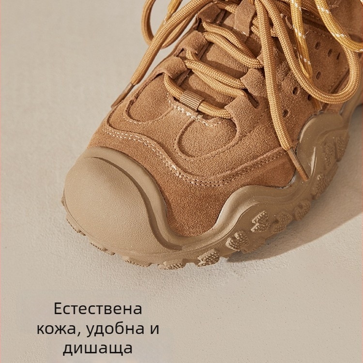 Дамски ботуши Martin с дебела подметка, нехлъзгащи се и дишащи, пустинни къси ботуши, удобни и универсални