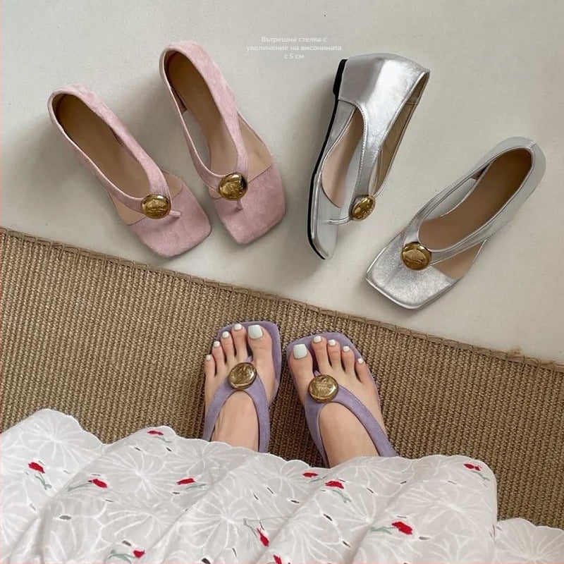 Женски сандали с вътрешно повдигане, в стил френска фея, за лято 2025