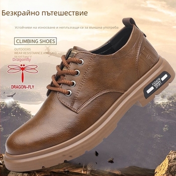 Dragonfly марка мъжки обувки 2026 естествена кожа, антихлъзгащи, мека подметка, дишащи, бизнес стил, ежедневни обувки