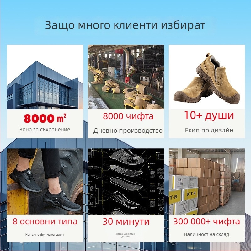 Високи защитни работни обувки от набук телешка кожа, антиударни и антипробивни, износоустойчиви, устойчиви на киселини и основи, заваръчни обувки