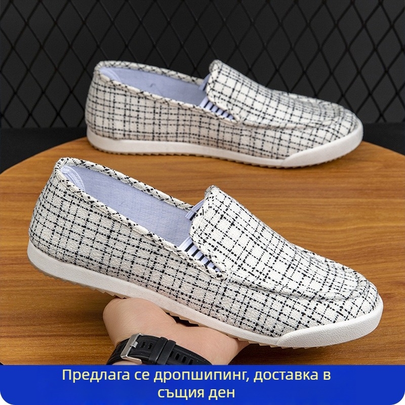 Мъжки платнени обувки в голям размер, стил Пекин, за пролет и есен, удобни и дишащи за шофиране