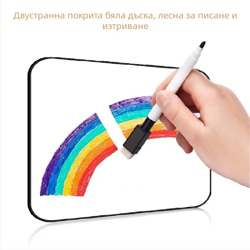 Двустранна магнитна дъска за писане с меки ръбове – преносима настолна дъска за учене и рисуване