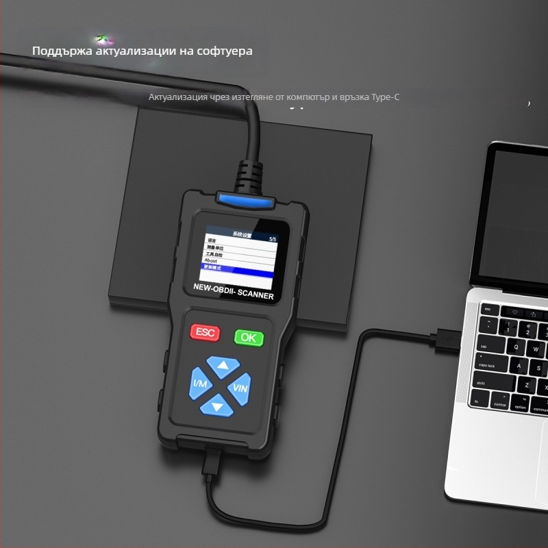 T100 автомобилен диагностичен инструмент OBD2 с ELM327 скенер