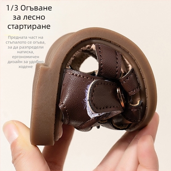 Сладки бебешки обувки с принт зайче за проходки - лято 2024, дупчеста мека подметка