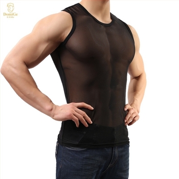 Мъжки мрежест спортен потник, дишащ и бързосъхнещ, Ice Silk Mesh