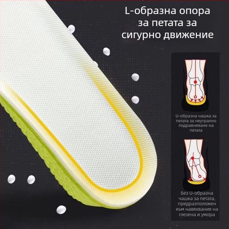 Повдигаща стелка за обувки за мъже и жени, дишаща, абсорбира потта, дезодирираща, ударопоглъщаща, мека подложка, дискретна вложка