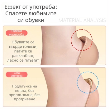 2-в-1 Т-образни подложки за пети за жени, предотвратяват изплъзване от високи токчета, удобни и против триене, полуразмерни стелки за пасване на по-малки обувки