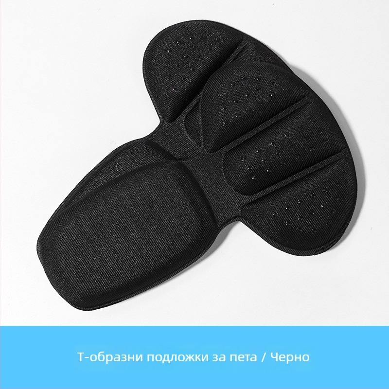 2-в-1 Т-образни подложки за пети за жени, предотвратяват изплъзване от високи токчета, удобни и против триене, полуразмерни стелки за пасване на по-малки обувки