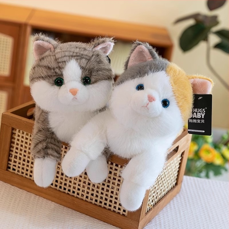 Плюшено коте за деца, сладък спътник за приспиване, подарък за момичета
