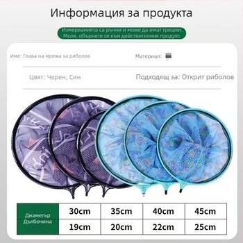 Алуминиев сплав глава за риболовна мрежа за състезателен мухарски риболов, бързосъхнеща, против закачане