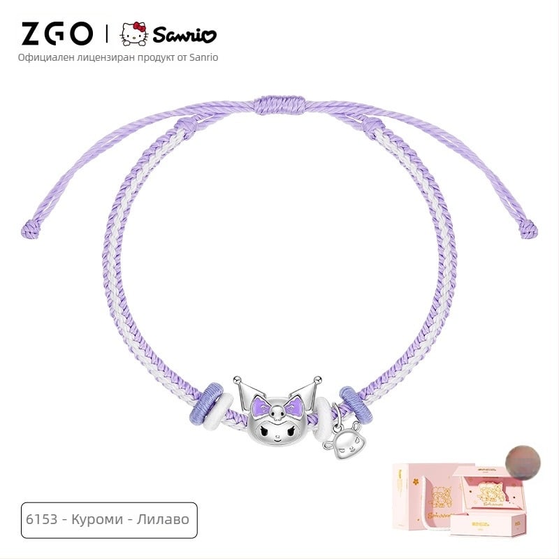 Zhenggang x Sanrio Kuromi Sterling Silver Bracelet за жените, 2024 нов модел, елегантен подарък за рождения ден
