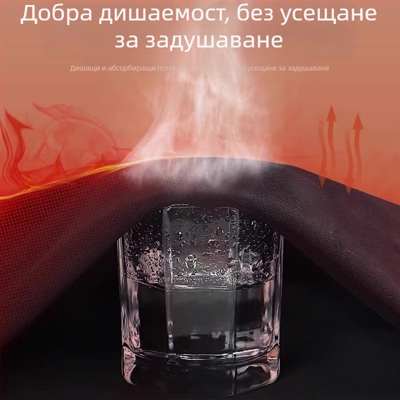 Мъжки зимен спортен комплект за бягане – бързосъхнещ, подплатен с полар топъл фитнес костюм за бягане, колоездене и бадминтон
