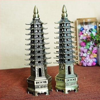 Yaosha марка метален декоративен модел Wenchang Tower – 9-слойна електроплатировка, прецизна изработка