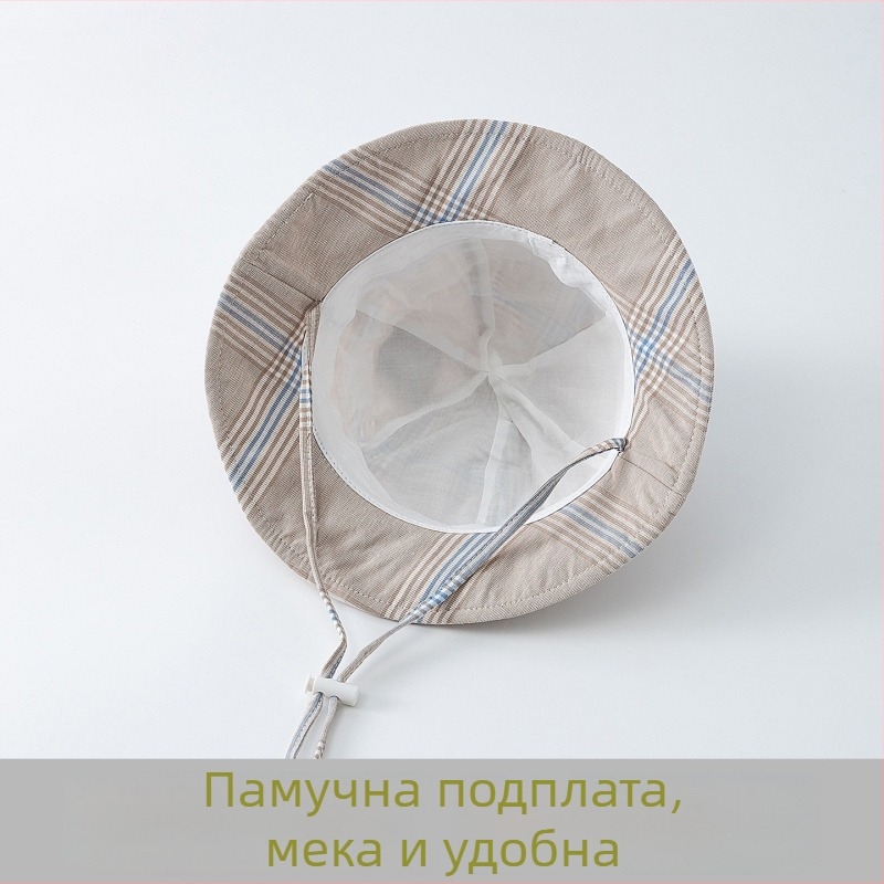 Бебешка рибарска шапка с мечешки уши, регулируема широка козирка, корейски стил за пролет и есен, за момчета и момичета