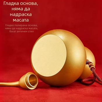 Бронзова калабашна орнаментна фигура с отворена уста, китайски стил, домашна украса, символ за късмет и просперитет, подходяща за подарък за нов дом и откриване на магазин