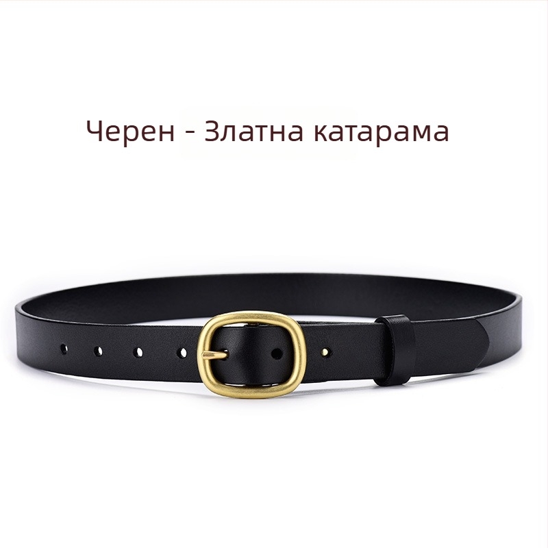 Дамски колан за дънки от изкуствена кожа, ежедневен колан с метална катарама и щифт, корейски стил, дължина 95–120 cm, ширина 2–4 cm