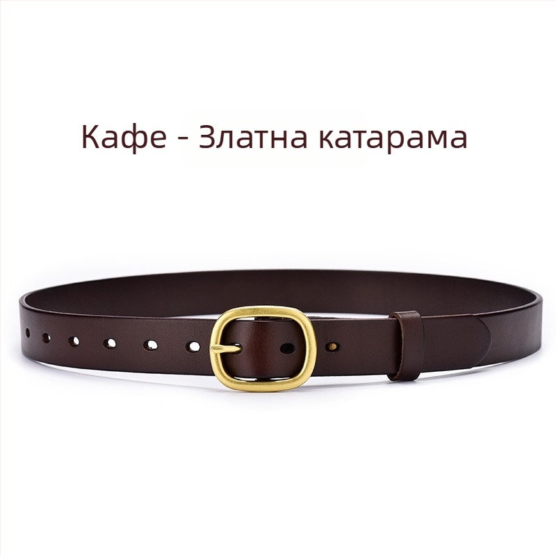 Дамски колан за дънки от изкуствена кожа, ежедневен колан с метална катарама и щифт, корейски стил, дължина 95–120 cm, ширина 2–4 cm